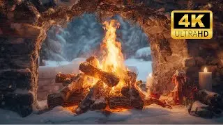 The Most Beautiful Christmas Fireplace 🔥 Soft Crackling Wood | Hours 4K Relaxation #313 #fireplace