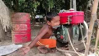 Village Boy Vary Old Machine Startup.  3Stinge Boy Machines Start.