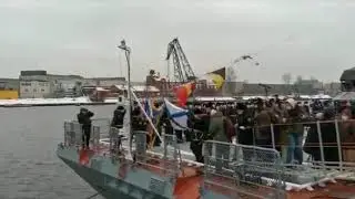 Инцидент во время подъема Андреевского флага на корвете 
