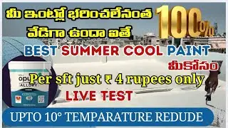 Birla Opus Wall and Roof Coolpaint Genuine Review In Telugu || Best Coolpaint for Summer