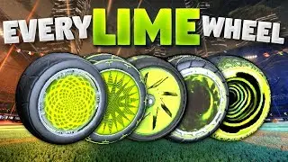 EVERY LIME Painted WHEEL In Rocket League (Full Item Showcase)