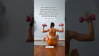 Pilates Back Workout with Dumbbell 💪 programs coming soon #workout #backworkout #postpartum