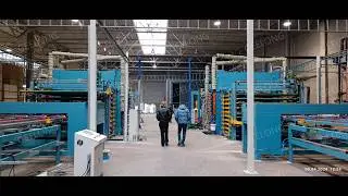 GEELONG full automatic film face plywood hot press machine line