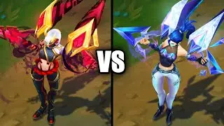 Inkshadow Kai'Sa vs KDA ALL OUT Kai'Sa Skins Comparison (League of  Legends)