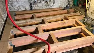 Plancher bois solide pour ma futur buanderie 🪵 : solivage