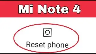 Redmi Note 4 || How To Reset And Format | Factory data Reset