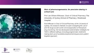 Worldwide Precision Dosing  - Professor Jan Willem Alffenaar