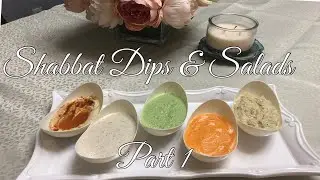 Shabbat Dips and Salads Part 1: Tomato Dip/ Olive Dip/ Tehini Dip/ Hummus Dip/ Jalape&ntilde;o Dip
