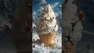 &ldquo;Ice Cream Mountain Adventures! 🍦⛷️ Miniature Fun&rdquo; #cartoon #animation