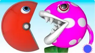 Cartoons for Babies &ndash; Learn Colors with Pacman vs School Bus, Bunny & Farm Adventures