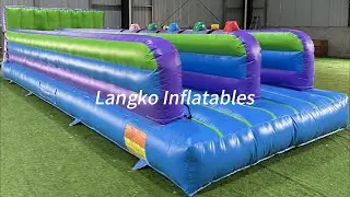 Bungee run inflatable interactive double lane inflatable sport games