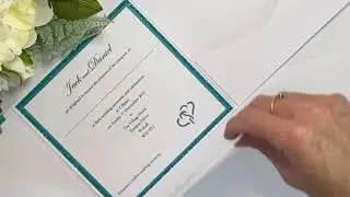 Same sex pocketfold wedding invitation