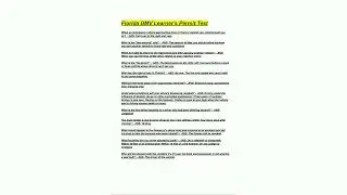 Florida DMV Learners Permit Test Questions and Answers 20252026 A GRADED 100 VERIFIED2