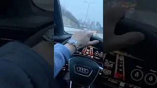 Audi RS6 in snowy Calgary