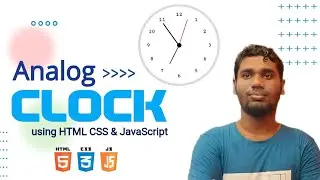 I created an Analog Clock using HTML CSS & JavaScript || Analog Clock Code link
