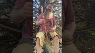 Indirect percussion #bushcraft #flintknapping #novembersouth #survival #barefoot