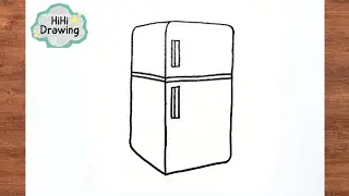 How To Draw a Refrigerator | Kitchen Appliances Drawing Step by Step