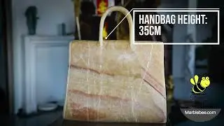 Marble bags in Yellow Onyx