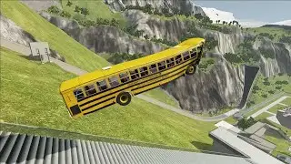 Cars and Buses vs Dangerous Stairs | Stairs Jumps Down &ndash; BeamNG.Drive  #carvsDangerousstairs