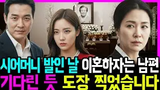 시어머니 발인 날 이혼하자는 남편 기다린 듯 도장 찍었습니다 #사연 #사연라디오