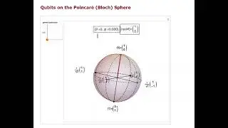 Demo of the Poincare Bloch Sphere