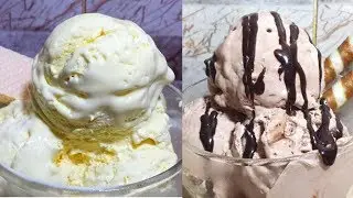 Homemade Vanilla & Chocolate Ice Cream Recipe_No Egg_No Icecream Machine