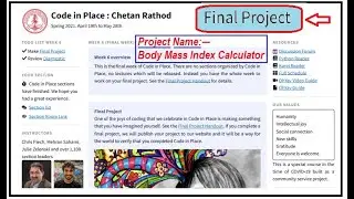 Body Mass Index Calculator using python | Code in Place 2021
