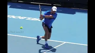 Novak Djokovic - Tennis Training   --   Backhands In  Slow Motion.