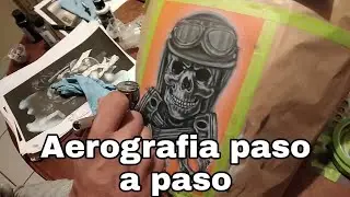 💀 AEROGRAFIA EN TANQUE ☠️ COMO PINTAR MI MOTO AEROGRAFIA DE CALAVERAS custom airbrushing motorcycle