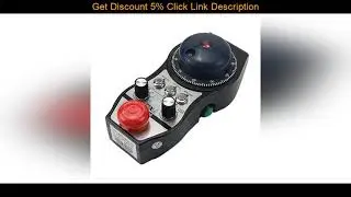 Slide Maxgeek SWGP 6 Axis Wireless MPG CNC Handwheel Pendant Emergency Stop 100PPR for FANAC SIEMEN