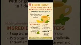 Drink This Before Bed for Glowing Skin in 3 Days! #skincare #shorts #ytshorts #glowingskin #drink