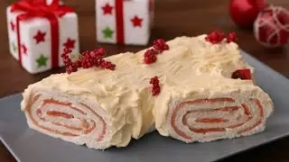 Tronchetto di Natale al salmone e philadelphia