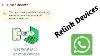 Your devices were logged out due to an unexpected issue. Please relink your devices