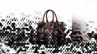 Ethnic print hand-held crossbody bag set with tassel decoration and small coin purse, suitable for d