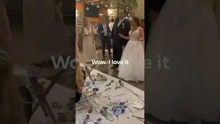 Bride&rsquo;s Painting reaction at the Steam Plant in Dayton, Ohio! #Wedding #SteamPlant #PaintYourEvent