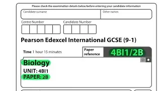 IGCSE | biology | paper 2B | Edexcel | January 2023