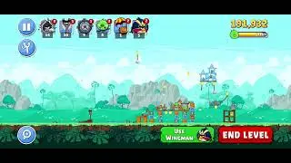 Completing Angry Birds Level 64