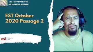 EST Test | October 2020 | writing |passage 2 |  Mr. Osama