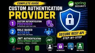 🔴 Spring Security Full Guide 🔥 | Custom Authentication Provider + Role Based Access + JWT