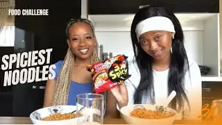 HOT SPICY NOODLES CHALLENGE Ft THATO 🥵 #southafricanyoutuber 