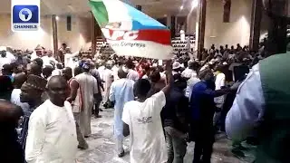 Celebration In APC's Camp After INEC Declares Uba Sani Winner Of Kaduna Governorship Poll