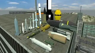 GMod Bombs and missile explosion testing in garry's mod 