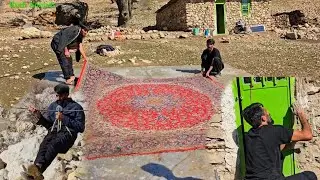 The difficult days of nomads; from torn tents to building houses🔨🏠