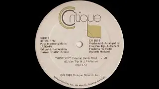 Critique Records Us - Cr 8512 A1 - 1985 - Mai Tai - History (Special Dance Mix)