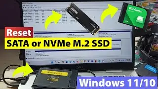 Сбросьте настройки твердотельного накопителя SATA или NVMe M.2 с помощью управления дисками в Win...