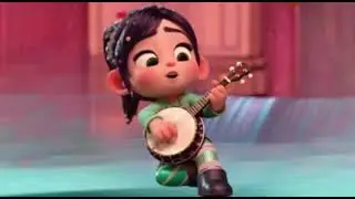 Vanellope Von Schweetz from Wreck-it Ralph singing and playing his banjo 5