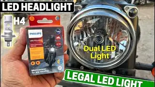 Legal LED HEADLIGHT for Bike & Scooter - Philips Dual LED Light Review