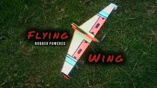 😉Flight Test of Rubber-Powered Pusher Wing Aircraft TO BE CONTINUED