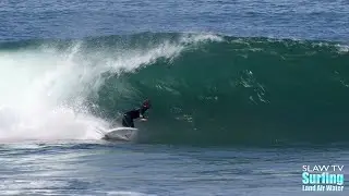 Surfing Dropping Tide and Shallow La Jolla Reefs - 4K Raw Footage - 03-02-2022