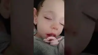 Baby napping. 17 months old. Deep sleep rem close up. Rapid eye movement 